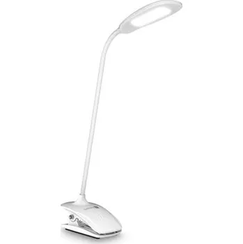 Lampička CONNECT IT CLIP stolní Led lampička s klipem, int. baterie, USB-C, BÍLÁ