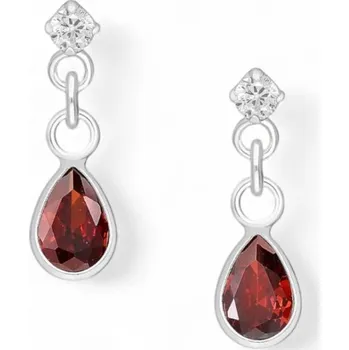 Náušnice stříbrné náušnice Amira ČERVENÉ