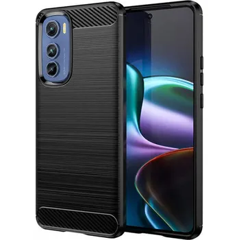 Pouzdro na mobilní telefon Ochranný silikonový obal karbon pro Motorola Edge 50 Fusion - černý