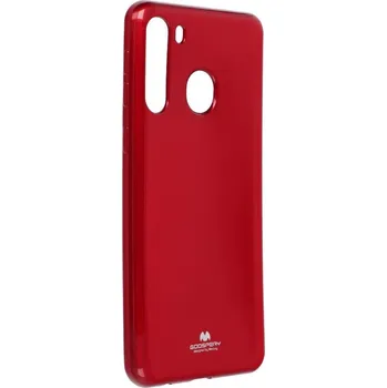 Náhradní kryt pro mobilní telefon Kryt Jelly Case Mercury Samsung Galaxy A21 červený