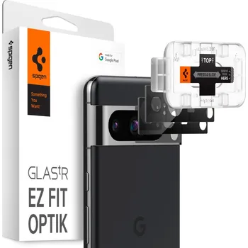 2ks v balení, set ochranných skel zadní kamery Spigen Optik.Tr "Ez Fit" Camera Protector 2-Pack Google Pixel 8 black