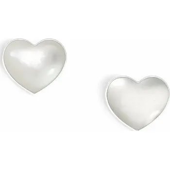 Náušnice Stříbrné náušnice Shell BÍLÉ