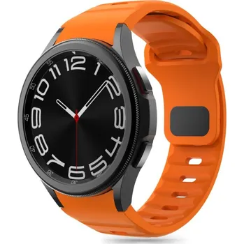Řemínek na hodinky Řemínek Tech-Protect Silicone Line Samsung Galaxy Watch 4 / 5 / 5 Pro / 6 / 7 / FE orange