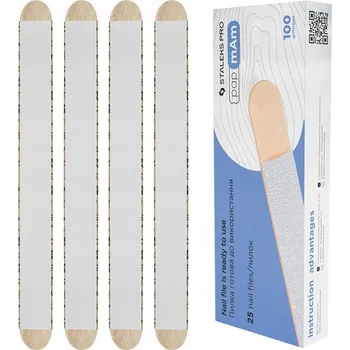 Nástavce Pilník Na Nehty Staleks Expert Rovné DWCE-22-100/25W - 25 ks