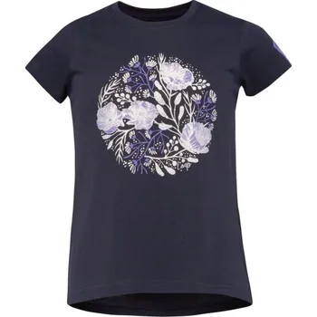 Dívčí oblečení Dívčí tričko LOAP BESLA 112/116 Tmavě modrá, Bílá, Fialová