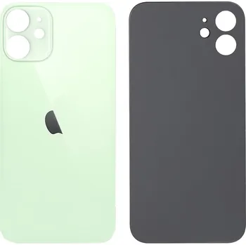 Náhradní kryt pro mobilní telefon Apple iPhone 12 Mini - zadní sklo krytu se zvětšeným otvorem na kameru (Green)