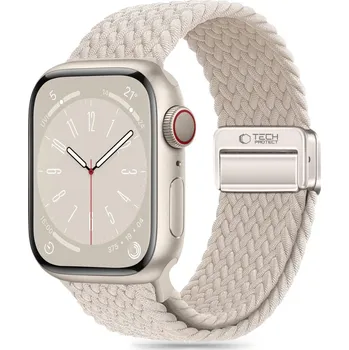 Řemínek na hodinky Řemínek Tech-Protect Nylonmag Apple Watch 6 / 7 / 8 / 9 / 10 / SE (40 / 41 / 42 mm) Natural Titanium