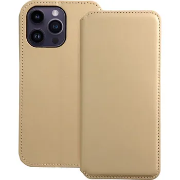 Náhradní kryt pro mobilní telefon Kryt Dual Pocket Book iPhone 14 Pro Max zlatý