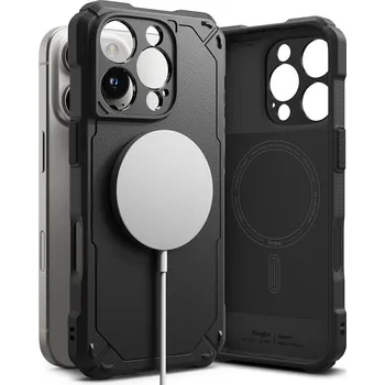 Náhradní kryt pro mobilní telefon Kryt Ringke Rugged Gear Magnetic Magsafe iPhone 16 Pro Max black
