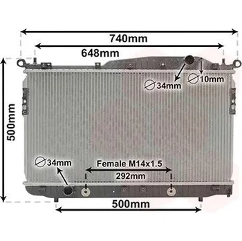 Chladič motoru Chladič, chlazení motoru VAN WEZEL 81002135