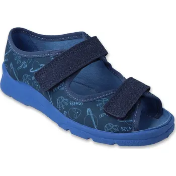 Chlapecké sandály Bačkory papuče sandálky Befado Max 969X174 969Y174 vesmír modré, suchý zip velikost: 33
