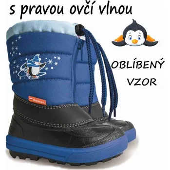Pánská zimní obuv DEMAR dětské sněhule KENNY 2NA 1502 modré vel.20-29, A modrá - 22-23