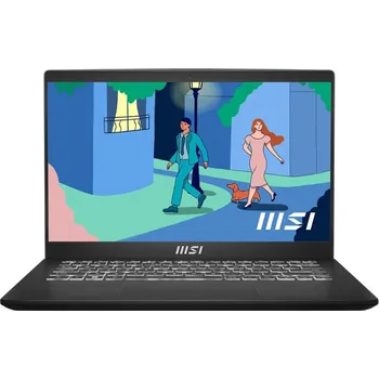 Notebook MSI Modern 14 C12MO-868PL Laptop 35,6 cm (14") Full HD Intel® Core™ i5-1235U 16 GB DDR4-SDRAM 512 GB SSD Wi-Fi 6 (802.11ax) Windows 11 Home Černá