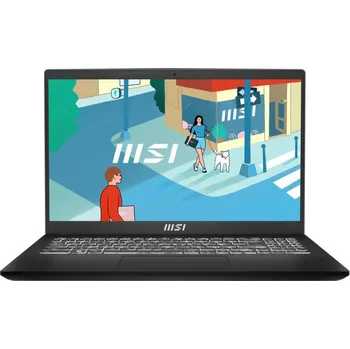 Notebook MSI Modern 15 H C13M-202PL Intel® Core™ i5 i5-13420H Laptop 39,6 cm (15.6") Full HD 16 GB DDR4-SDRAM 512 GB SSD Wi-Fi 6E (802.11ax) Windows 11 Home Černá