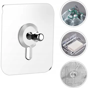 Věšák 2X PRŮHLEDNÝ SAMOLEPICÍ HÁČEK NA ZÁVĚS 7 KG