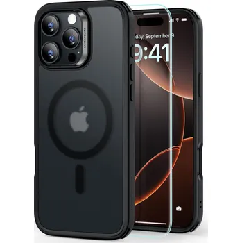 Náhradní kryt pro mobilní telefon 2PACK Kryt a ochranné sklo ESR Classic Hybrid Halolock Magsafe a tvrzené sklo iPhone 16 Pro Max Frosted black