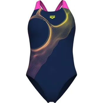 Dámské plavky Jednodílné sportovní plavky Ripples Arena® nám. modrá/růžová 38