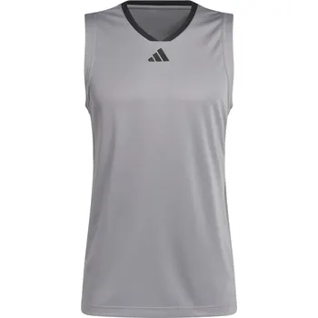 Pánské tílko Pánské Tílko ADIDAS 3-STRIPES TANK JN4744 – Šedá M