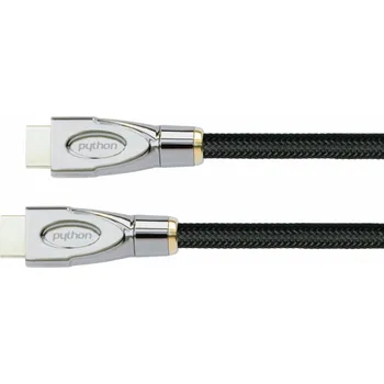 Video kabel PYTHON HDMI« 2.1 kabel 8K UHD-2 Nylongeflecht schwarz 1,5m
