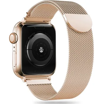Řemínek na hodinky Řemínek Tech-Protect Milaneseband Apple Watch 4 / 5 / 6 / 7 / 8 / 9 / SE (38 / 40 / 41 mm) gold