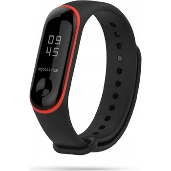Řemínek na hodinky Řemínek Tech-Protect Smooth Xiaomi Mi Band 3/4 black/red