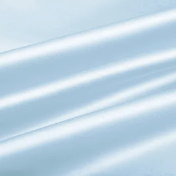 Látka polyesterový satén LUX-062 Světle modrá - šířka 150 cm