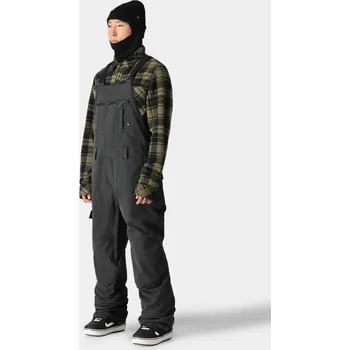 Snowboardové kalhoty 686 lacláče - Hot Lap Insulated Bib Black Denim (BLKD)