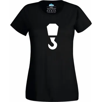 Dámské tričko Konstrukční Hák Construction Hook (Velikost: 4XL, Barva: Černá)