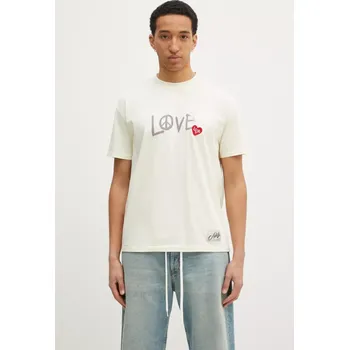 Pánské oblečení Bavlněné tričko Andersson Bell Love, S, béžová, 12X