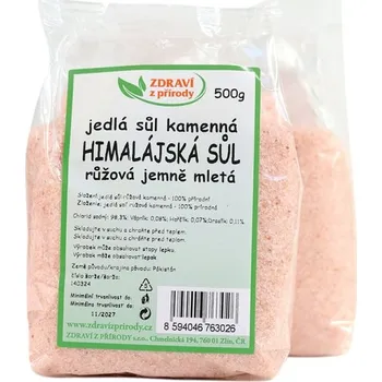 Koření Sůl himalájská růžová jemná 500g Zdraví z přírody