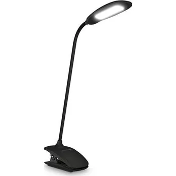 Lampička CONNECT IT CLIP stolní Led lampička s klipem, int. baterie, USB-C, ČERNÁ
