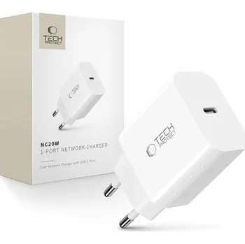 Síťová nabíječka Tech-Protect Nc20W 1portová síťová nabíječka PD20W white