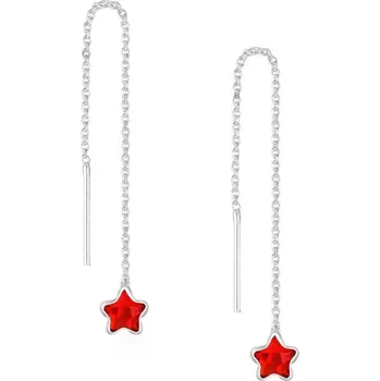 Náušnice Stříbrné náušnice Darianna ČERVENÉ
