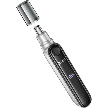 Strojek na vlasy Hoco Zastřihovač chloupků v nose s displejem Hp33 Metal Gray