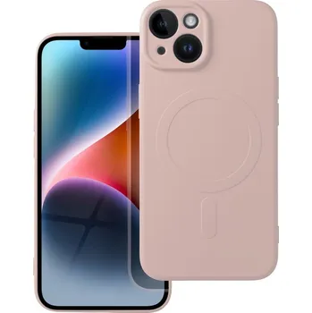 Kryt Silicone Mag Cover s Magsafe iPhone 14 růžový