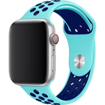 Řemínek na hodinky Řemínek pro Apple Watch (38/40/41 mm) Sport, Green-Blue (velikost S)