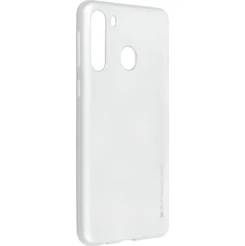 Náhradní kryt pro mobilní telefon Kryt i-Jelly Case Mercury Samsung Galaxy A21 stříbrný