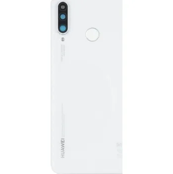 Náhradní kryt pro mobilní telefon Huawei P30 Lite - Zadní kryt - Bílý- s zadní kamery (varianta s 48MP fotoaparátem) (náhradní díl)