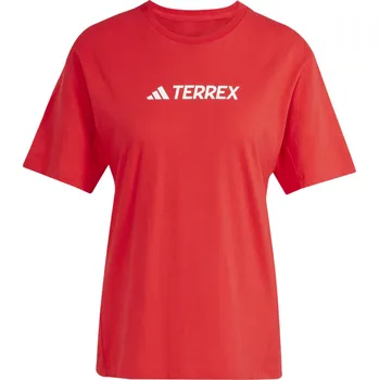 Dámské tričko Dámské Tričko s krátkým rukávem ADIDAS W TX LOGO TEE JF9134 – Červená M