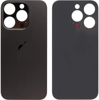 Náhradní díl pro mobilní telefon Apple iPhone 15 Pro - Náhradní zadní sklo housingu (Black Titanium)