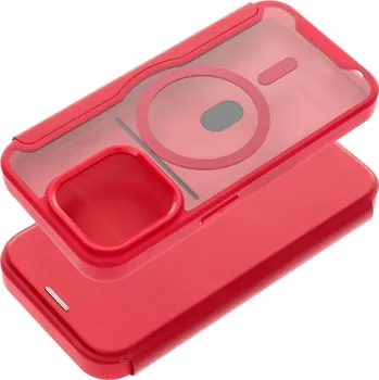 Náhradní kryt pro mobilní telefon Kryt Smart Mag Book Pouzdro s Magsafe iPhone 16 Pro Max red