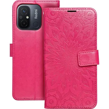 Náhradní kryt pro mobilní telefon Kryt MEZZO Book Xiaomi Redmi 12C mandala magenta