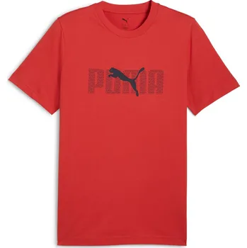 Pánské tričko Pánské Tričko s krátkým rukávem PUMA ESS LOGO LAB TEE 68466715 – Červená M