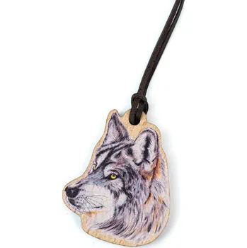 Lesní svět Dřevěná medaile zvíře - vlk