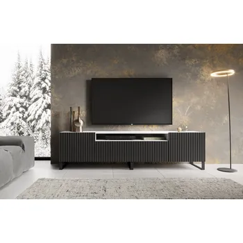 Televizní stolek Nábytek PEGAS s.r.o. TV skříňka NOEMI Stojící Černá+Bílá