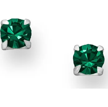 Náušnice Stříbrné náušnice Maya EMERALD