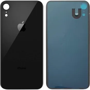 Náhradní díl pro mobilní telefon Apple iPhone XR - Zadní sklo pouzdra (Black)