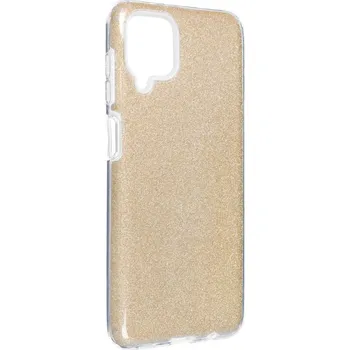 Náhradní kryt pro mobilní telefon Kryt Forcell Shining Case Samsung Galaxy A12 zlatý