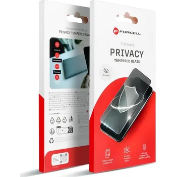 Náhradní kryt pro mobilní telefon Ochranné sklo Forcell Privacy Glass - iPhone 15 Pro Max black