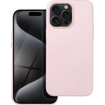Náhradní kryt pro mobilní telefon Kožený Kryt Mag Cover iPhone 15 Pro Max pískově růžový